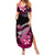 Hawaii Summer Maxi Dress Polynesian Shark with Kakau Pink Version LT01 Women Pink - Polynesian Pride