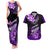 Hawaii Couples Matching Tank Maxi Dress and Hawaiian Shirt Polynesian Shark with Kakau Purple Version LT01 Purple - Polynesian Pride