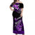 Hawaii Off Shoulder Maxi Dress Polynesian Shark with Kakau Purple Version LT01 Women Purple - Polynesian Pride