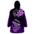 Hawaii Wearable Blanket Hoodie Polynesian Shark with Kakau Purple Version LT01 - Polynesian Pride