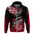 Hawaii Hoodie Polynesian Shark with Kakau Red Version LT01 Zip Hoodie Red - Polynesian Pride