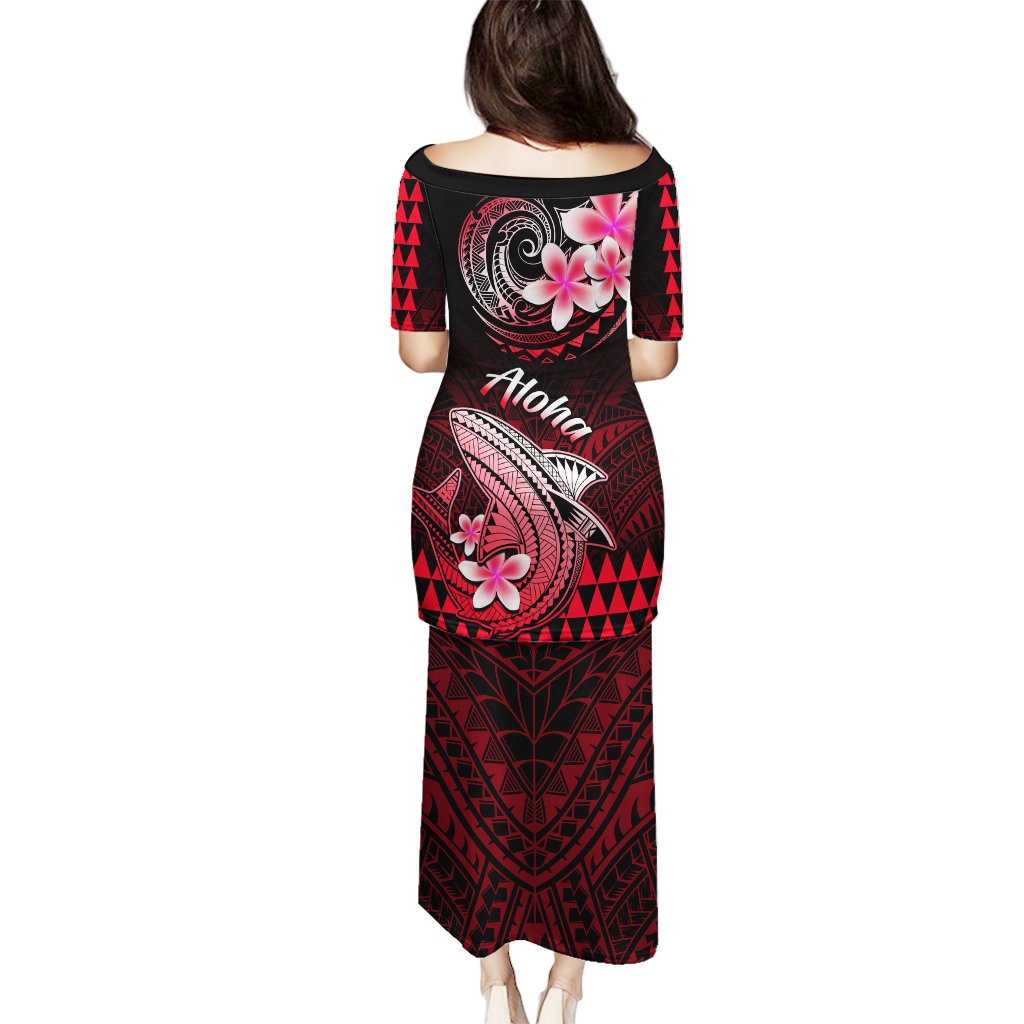 Hawaii Puletasi Polynesian Shark with Kakau Red Version LT01 - Polynesian Pride