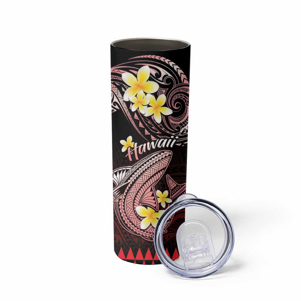 Hawaii Skinny Tumbler Polynesian Shark with Kakau Red Version LT01 - Polynesian Pride