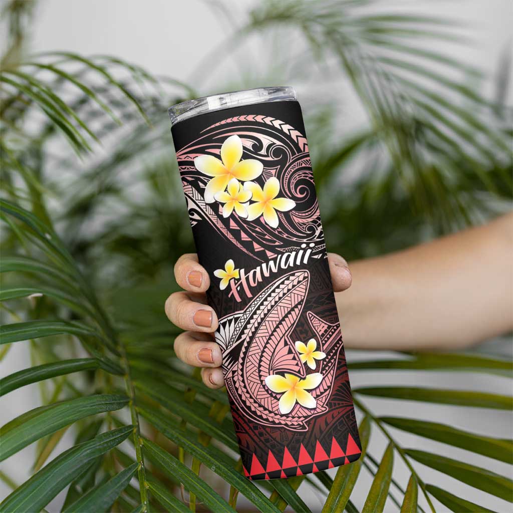 Hawaii Skinny Tumbler Polynesian Shark with Kakau Red Version LT01 - Polynesian Pride