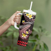 Hawaii Tumbler With Handle Polynesian Shark with Kakau Red Version LT01 - Polynesian Pride
