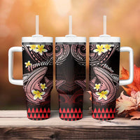 Hawaii Tumbler With Handle Polynesian Shark with Kakau Red Version LT01 - Polynesian Pride