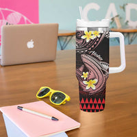 Hawaii Tumbler With Handle Polynesian Shark with Kakau Red Version LT01 - Polynesian Pride