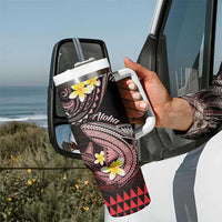 Hawaii Tumbler With Handle Polynesian Shark with Kakau Red Version LT01 - Polynesian Pride