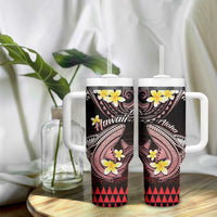 Hawaii Tumbler With Handle Polynesian Shark with Kakau Red Version LT01 - Polynesian Pride