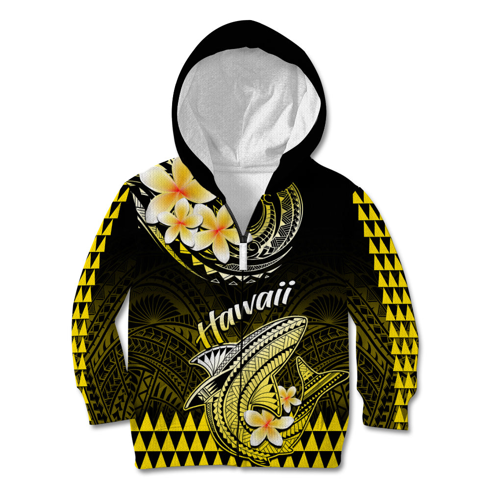 Hawaii Kid Hoodie Polynesian Shark with Kakau Yellow Version LT01 - Polynesian Pride