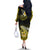 Hawaii Off The Shoulder Long Sleeve Dress Polynesian Shark with Kakau Yellow Version LT01 - Polynesian Pride