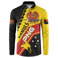 Custom PNG Button Sweatshirt The Kumuls Are On A Roll LT01 Black - Polynesian Pride