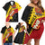 Custom PNG Family Matching Off Shoulder Short Dress and Hawaiian Shirt The Kumuls Are On A Roll