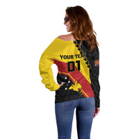 Custom PNG Off Shoulder Sweater The Kumuls Are On A Roll LT01 - Polynesian Pride