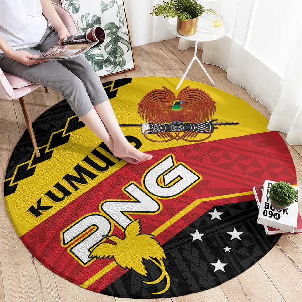 PNG Round Carpet The Kumuls Are On A Roll LT01 - Polynesian Pride