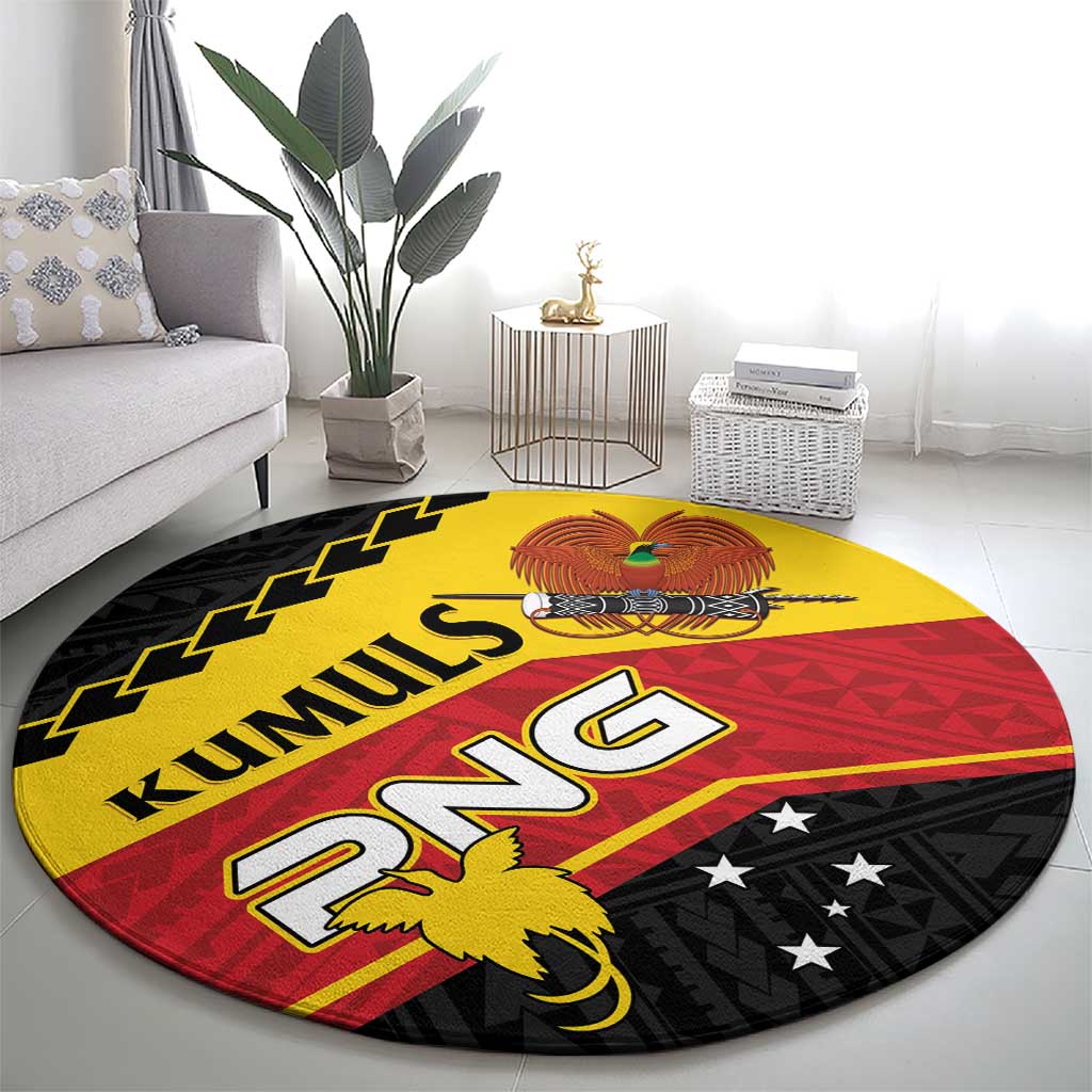 PNG Round Carpet The Kumuls Are On A Roll LT01 - Polynesian Pride