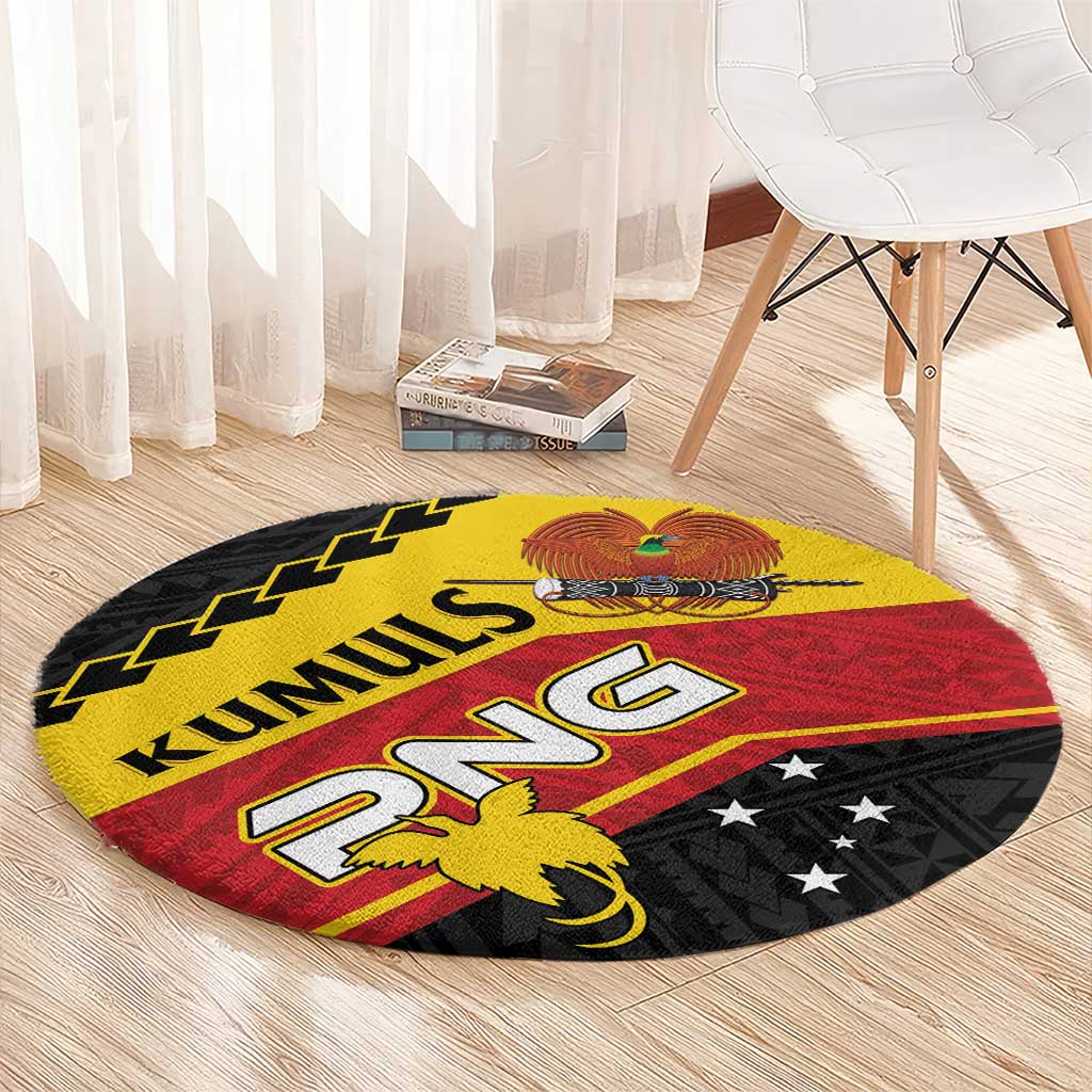 PNG Round Carpet The Kumuls Are On A Roll LT01 - Polynesian Pride