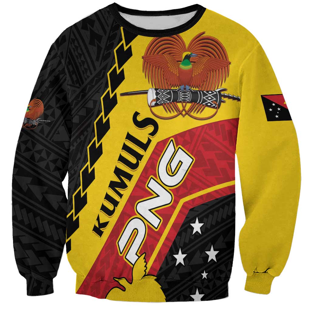 Custom PNG Sweatshirt The Kumuls Are On A Roll LT01 Unisex Black - Polynesian Pride