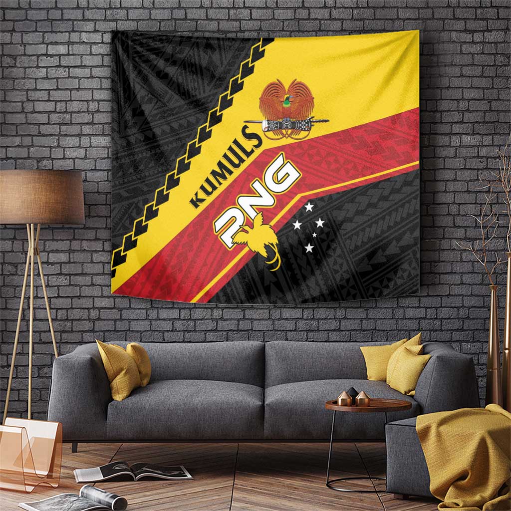 PNG Tapestry The Kumuls Are On A Roll LT01 Black - Polynesian Pride