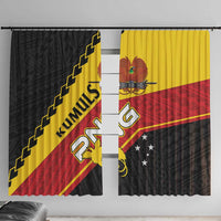 PNG Window Curtain The Kumuls Are On A Roll LT01 With Hooks Black - Polynesian Pride