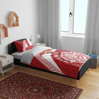 Tonga Rugby Mate Maa Bedding Set Ngatu Pattern LT01 - Polynesian Pride