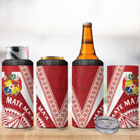 Tonga Rugby Mate Maa 4 in 1 Can Cooler Tumbler Ngatu Pattern LT01 - Polynesian Pride