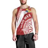 Custom Tonga Rugby Mate Maa Men Tank Top Ngatu Pattern LT01 - Polynesian Pride