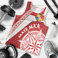 Custom Tonga Rugby Mate Maa Men Tank Top Ngatu Pattern LT01 - Polynesian Pride