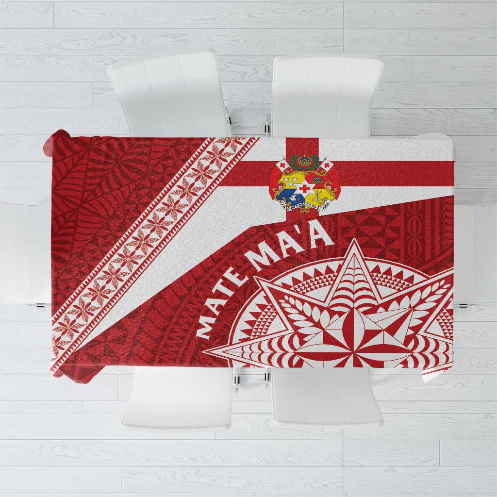 Tonga Rugby Mate Maa Tablecloth Ngatu Pattern