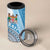 Fiji Rugby Bati 4 in 1 Can Cooler Tumbler Tapa Pattern