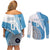 Custom Fiji Rugby Bati Couples Matching Off Shoulder Short Dress and Long Sleeve Button Shirt Tapa Pattern