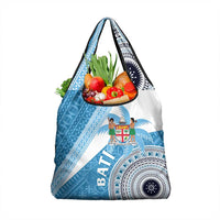 Fiji Rugby Bati Grocery Bag Tapa Pattern LT01 1-pack One Size Blue - Polynesian Pride