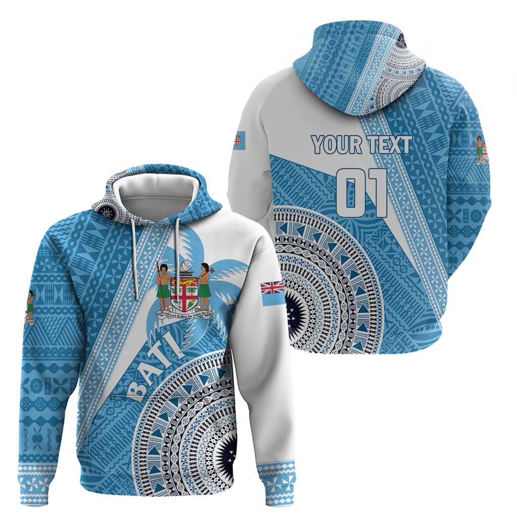 Custom Fiji Rugby Bati Hoodie Tapa Pattern LT01 - Polynesian Pride