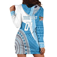 Custom Fiji Rugby Bati Hoodie Dress Tapa Pattern LT01 - Polynesian Pride