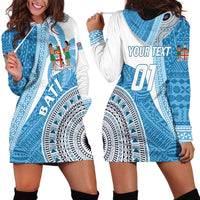 Custom Fiji Rugby Bati Hoodie Dress Tapa Pattern LT01 - Polynesian Pride