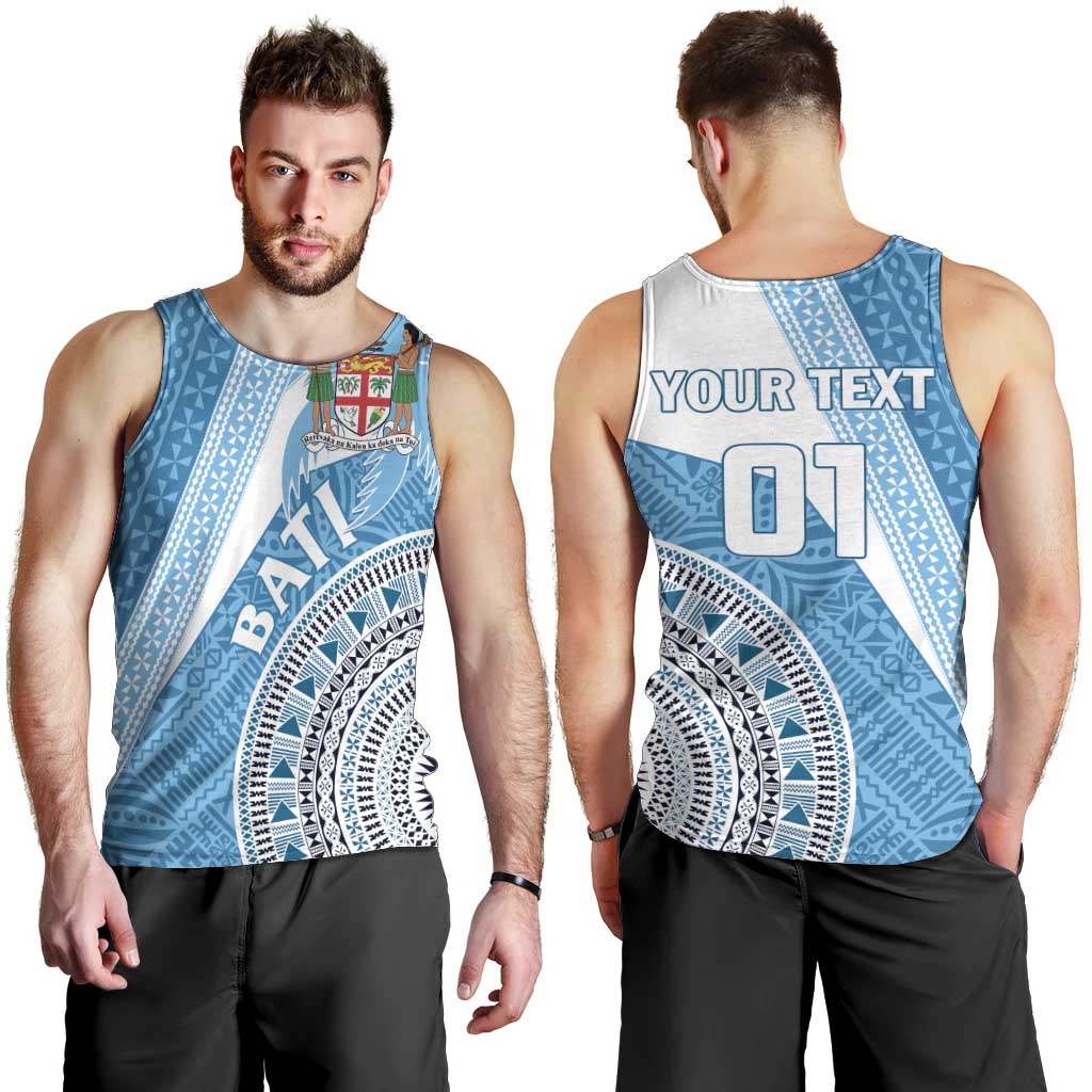 Custom Fiji Rugby Bati Men Tank Top Tapa Pattern LT01 - Polynesian Pride
