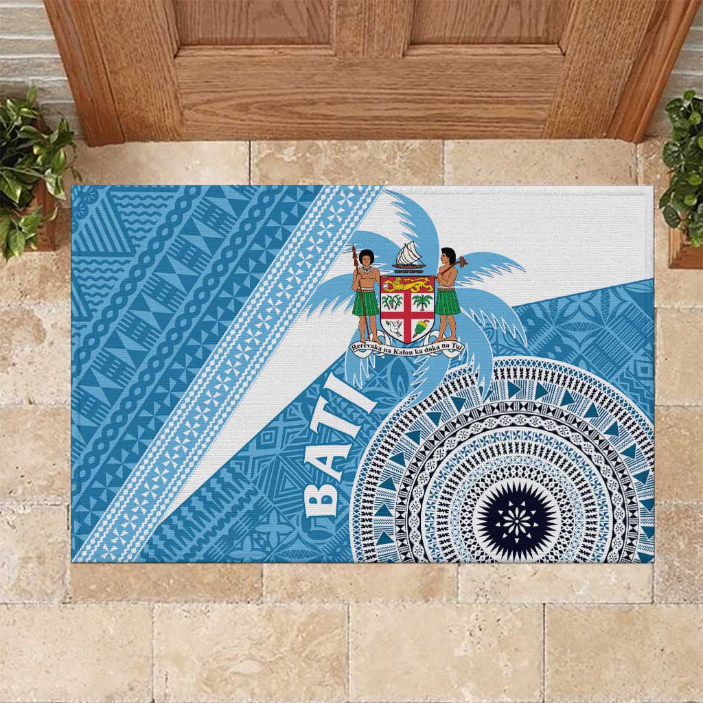 Fiji Rugby Bati Rubber Doormat Tapa Pattern