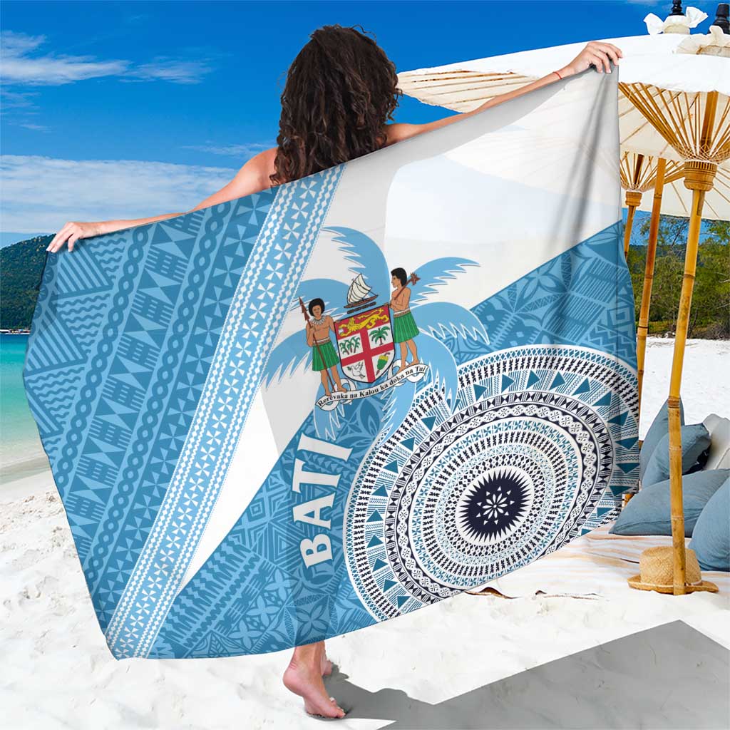 Fiji Rugby Bati Sarong Tapa Pattern LT01 One Size 44 x 66 inches Blue - Polynesian Pride