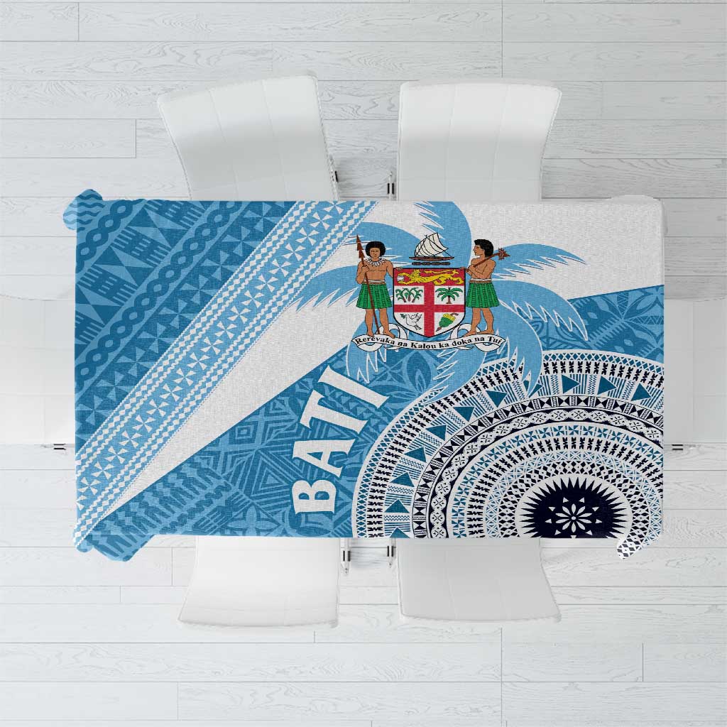 Fiji Rugby Bati Tablecloth Tapa Pattern LT01 Blue - Polynesian Pride