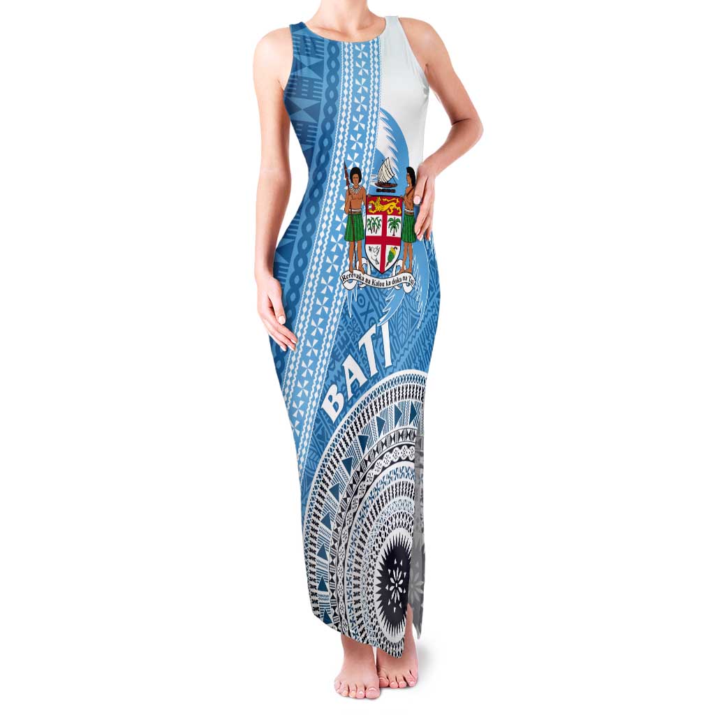 Custom Fiji Rugby Bati Tank Maxi Dress Tapa Pattern