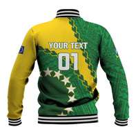 Custom Cook Islands Rugby Kukis Baseball Jacket Circle Stars LT01 - Polynesian Pride