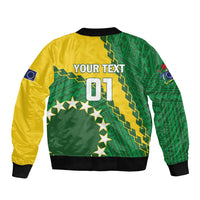 Custom Cook Islands Rugby Kukis Bomber Jacket Circle Stars LT01 - Polynesian Pride