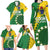 Custom Cook Islands Rugby Kukis Family Matching Long Sleeve Bodycon Dress and Hawaiian Shirt Circle Stars