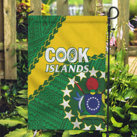 Cook Islands Rugby Kukis Garden Flag Circle Stars LT01 Garden Flag Green - Polynesian Pride