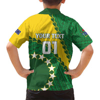 Custom Cook Islands Rugby Kukis Hawaiian Shirt Circle Stars LT01 - Polynesian Pride