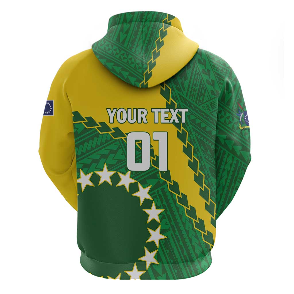 Custom Cook Islands Rugby Kukis Hoodie Circle Stars LT01 - Polynesian Pride