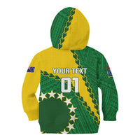 Custom Cook Islands Rugby Kukis Kid Hoodie Circle Stars LT01 - Polynesian Pride