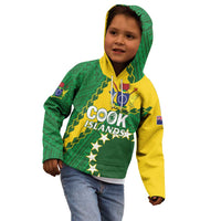Custom Cook Islands Rugby Kukis Kid Hoodie Circle Stars LT01 - Polynesian Pride