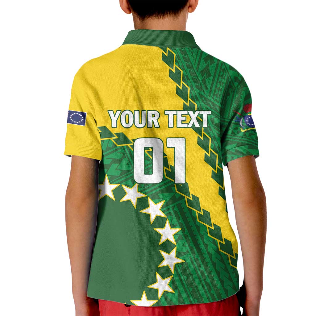 Custom Cook Islands Rugby Kukis Kid Polo Shirt Circle Stars LT01 - Polynesian Pride