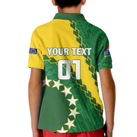 Custom Cook Islands Rugby Kukis Kid Polo Shirt Circle Stars LT01 - Polynesian Pride